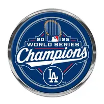 Wincraft LA Dodgers 2025 World Series Champions Chrome Metal Domed Auto Emblem