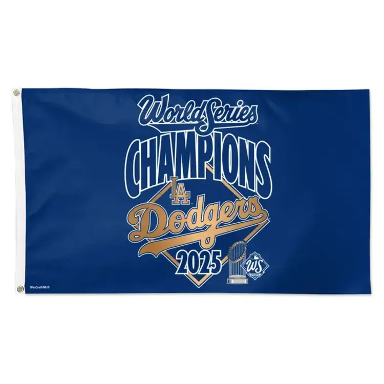 Wincraft LA Dodgers 2025 World Series Champions 3' x 5' Deluxe 1-Sided Flag