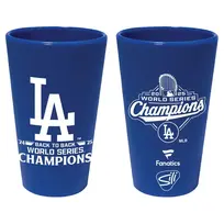 Wincraft LA Dodgers 2025 World Series Champions 16 oz Blue Silicone Pint Glass
