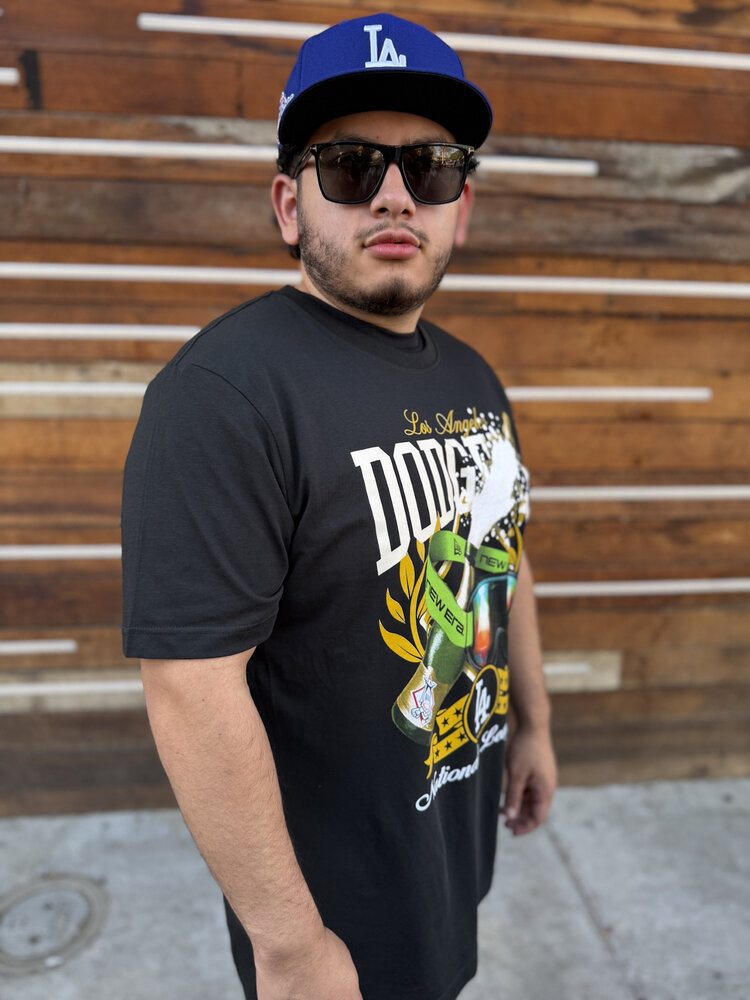 New Era LA Dodgers Men's NE Black Champaigne Tee