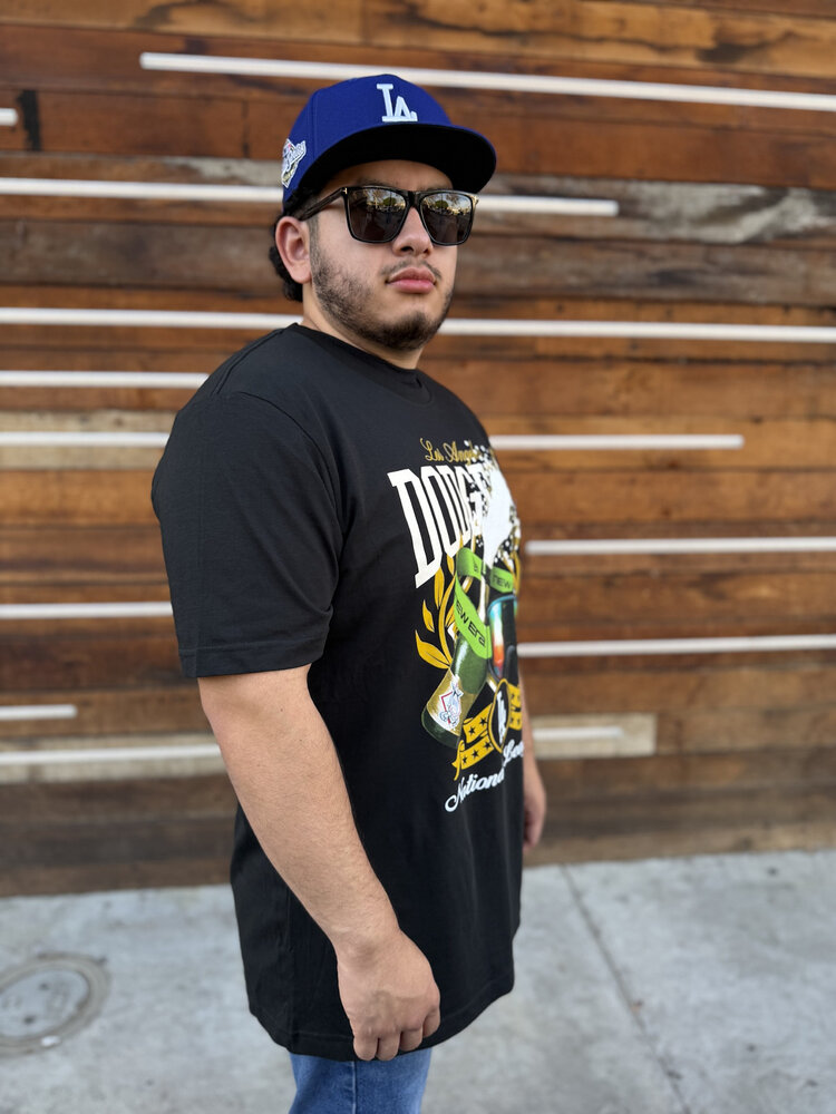 New Era LA Dodgers Men's NE Black Champaigne Tee
