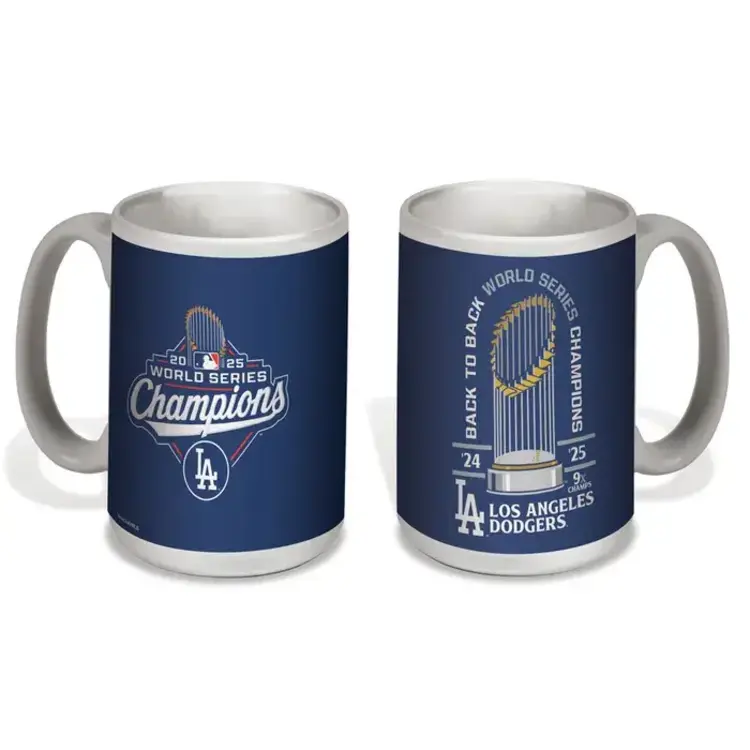 Wincraft LA Dodgers 2025 World Series Champions 15oz 2-Sided Mug Ceramic