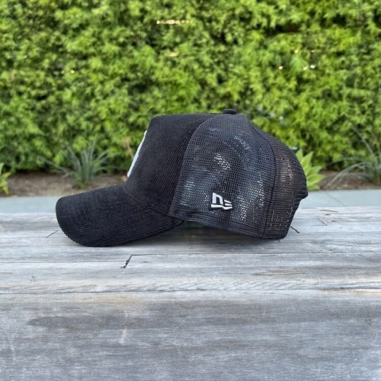 New Era LA Dodgers Black Corduroy Trucker Mesh 940 A-Frame