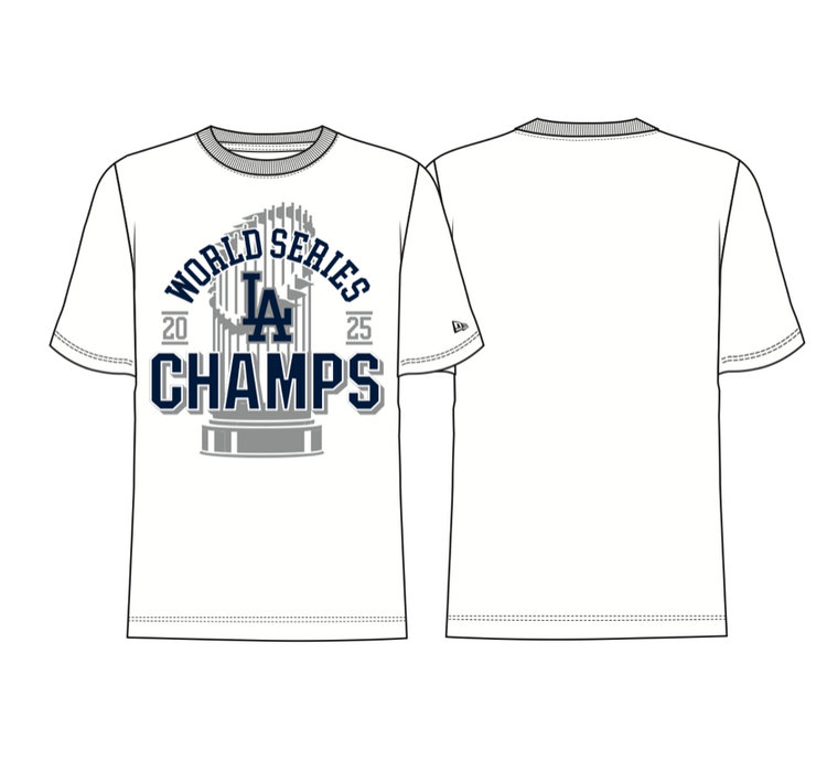 New Era LA Dodgers Men's 2025 World Series Champs Trophy White