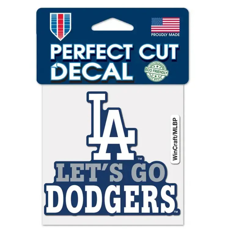 Wincraft Small Decal LA Dodgers Let's Go Dodgers 4" x 4"