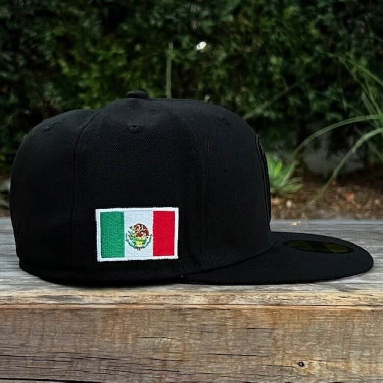 New Era Mexico Black Black "M" w/Flag GUV