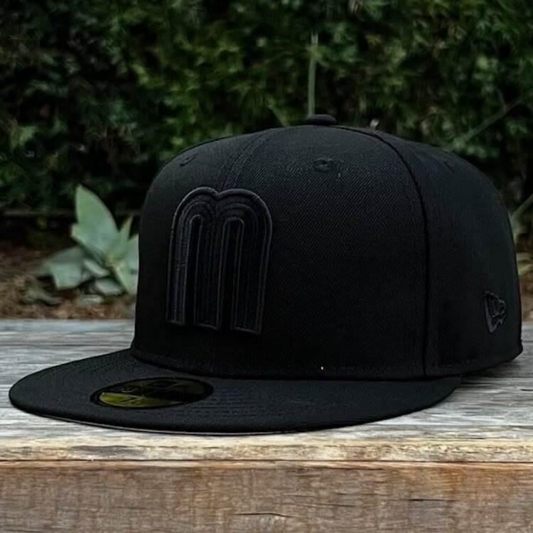 New Era Mexico Black Black "M" w/Flag GUV