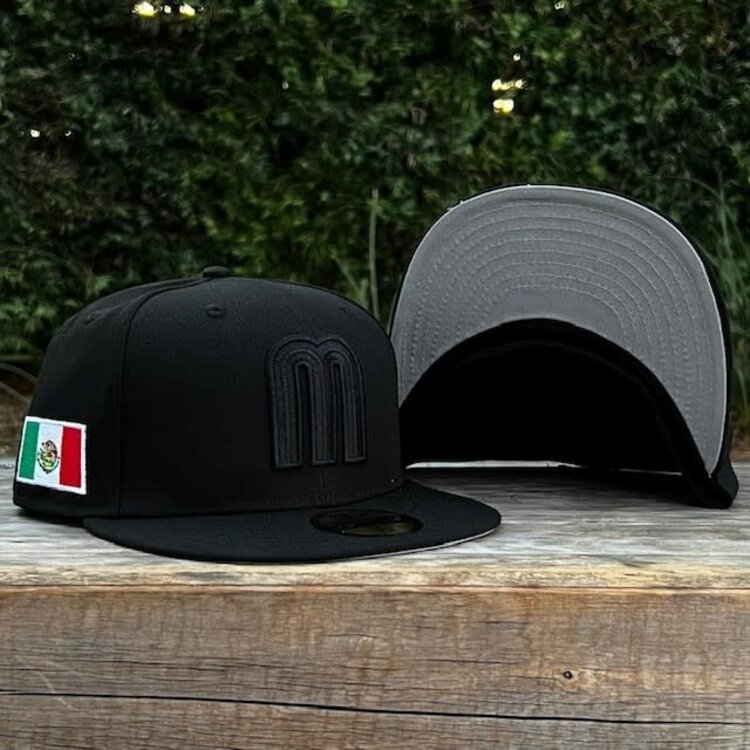 New Era Mexico Black Black "M" w/Flag GUV