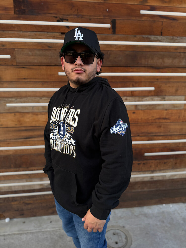 New Era LA Dodgers Men's 2025 World Series Champs Black Hoodie