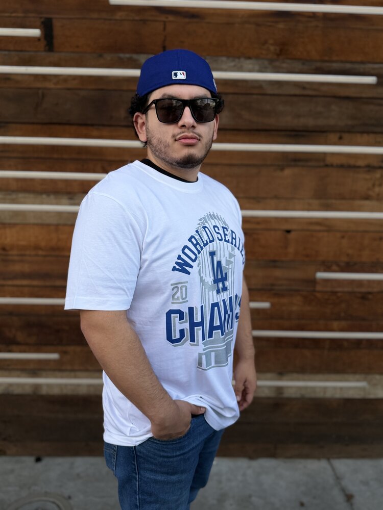 New Era LA Dodgers Men's 2025 World Series Champs Trophy White