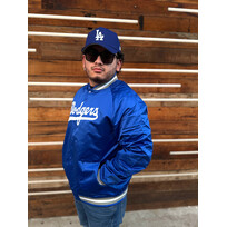 Mitchell and Ness LA Dodgers M&N Lightweight Satin Jacket Wordmark Royal