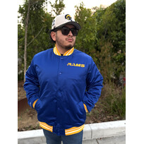Mitchell and Ness LA Rams M&N Royal Heavyweight Satin Jacket