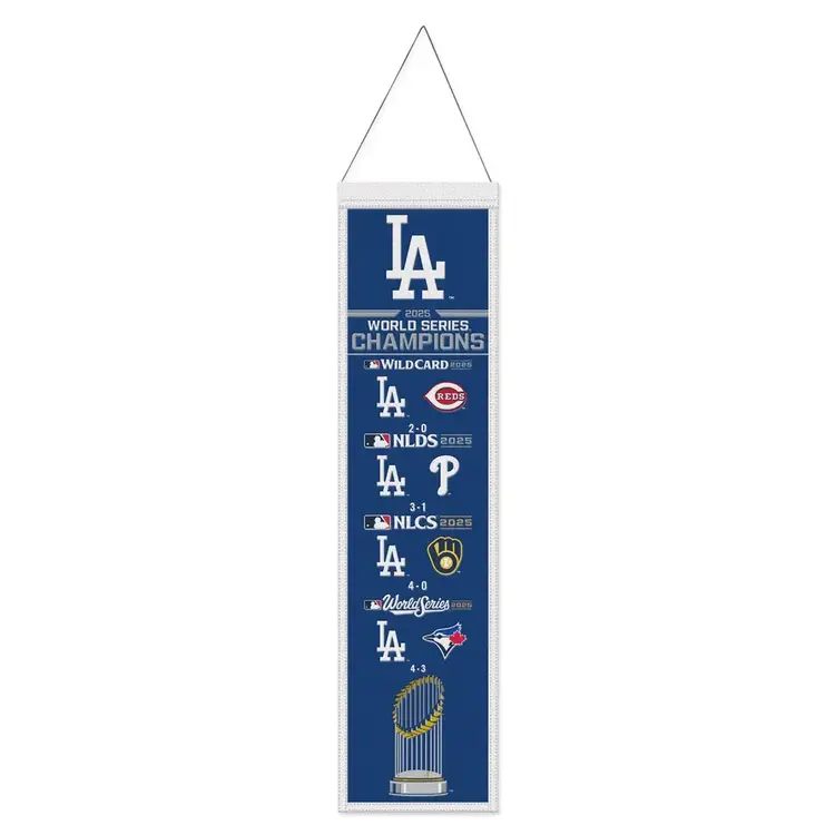 Wincraft LA Dodgers Road to World Series Champions Wool Banner