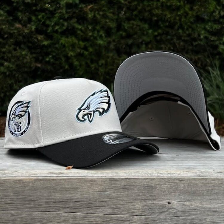 New Era Eagles Stone/Black Team 75 Seasons 940 A-Frame