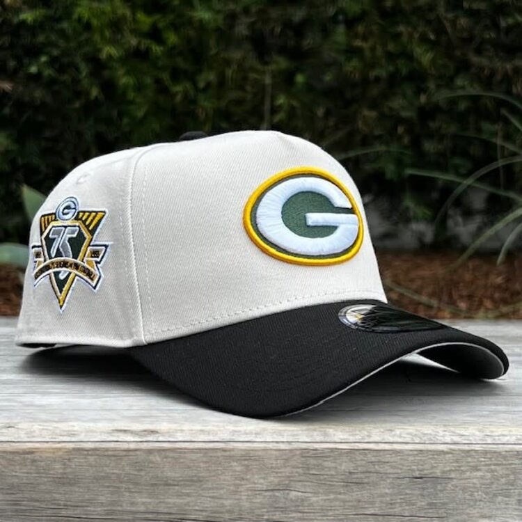 New Era Packers Stone/Black Team 75 Seasons 940 A-Frame