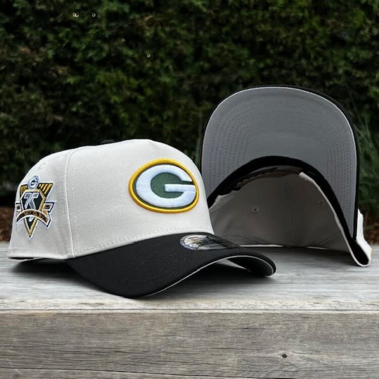 New Era Packers Stone/Black Team 75 Seasons 940 A-Frame