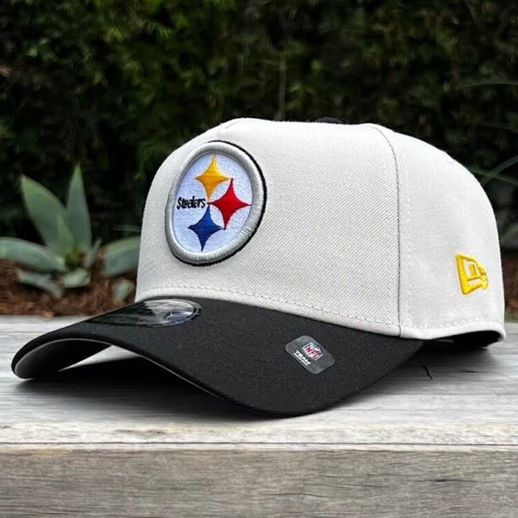 New Era Steelers Stone/Black Team 80 Seasons 940 A-Frame
