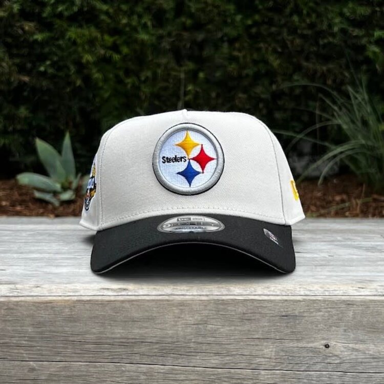 New Era Steelers Stone/Black Team 80 Seasons 940 A-Frame