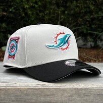 New Era Dolphins Stone/Black Team 30th Anniv Perfect Season 940 A-Frame