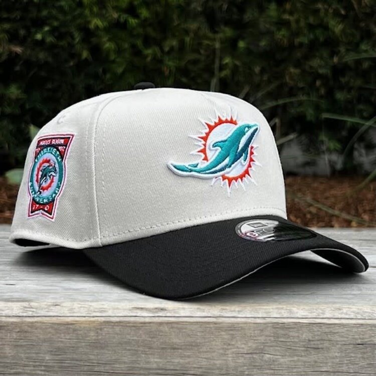 New Era Dolphins Stone/Black Team 30th Anniv Perfect Season 940 A-Frame