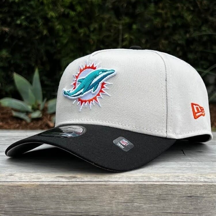 New Era Dolphins Stone/Black Team 30th Anniv Perfect Season 940 A-Frame
