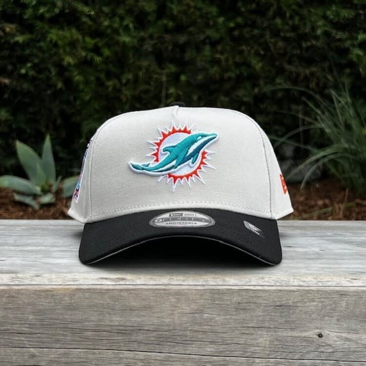 New Era Dolphins Stone/Black Team 30th Anniv Perfect Season 940 A-Frame