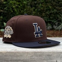 New Era LA Dodgers Dark Brown/Navy Outline 100 Years 950 Snapback