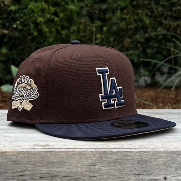 New Era LA Dodgers Dark Brown/Navy Outline 100 Years 950 Snapback