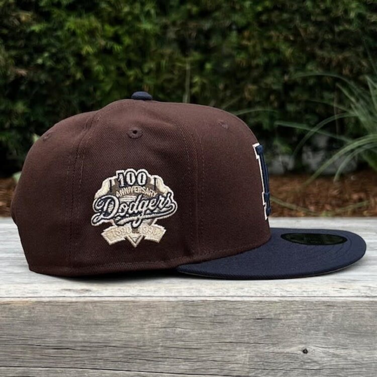 New Era LA Dodgers Dark Brown/Navy Outline 100 Years 950 Snapback