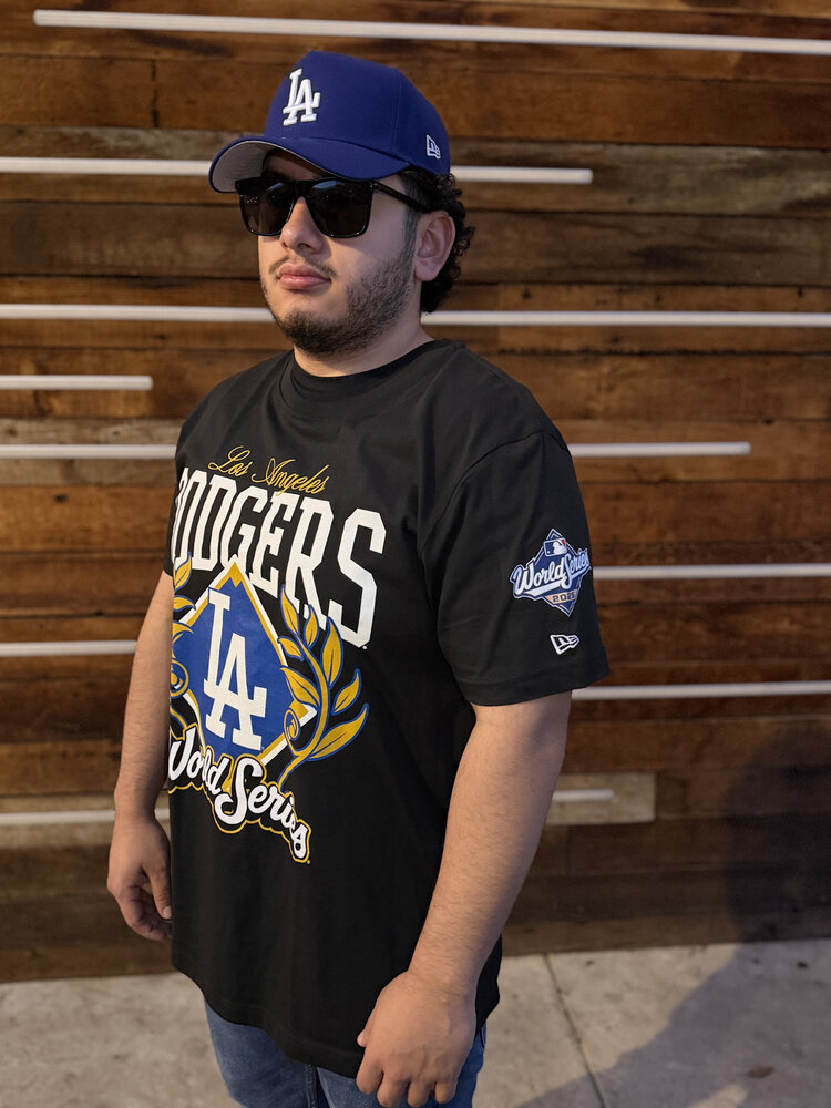 New Era LA Dodgers Men's NE Black World Series Tee