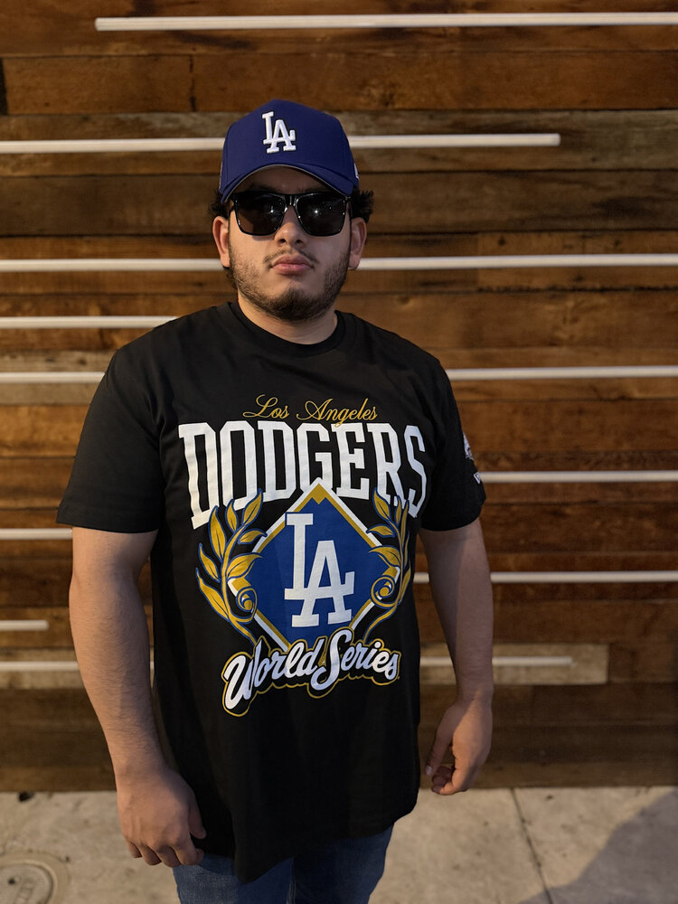 New Era LA Dodgers Men's NE Black World Series Tee