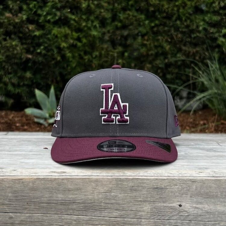 New Era LA Dodgers Graphite/Maroon Outline 2019 ASG Pre-Curved 950 Snapback