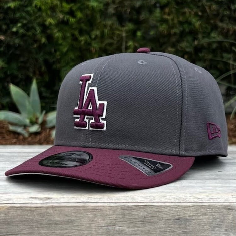 New Era LA Dodgers Graphite/Maroon Outline 2019 ASG Pre-Curved 950 Snapback