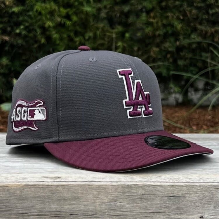 New Era LA Dodgers Graphite/Maroon Outline 2019 ASG Pre-Curved 950 Snapback
