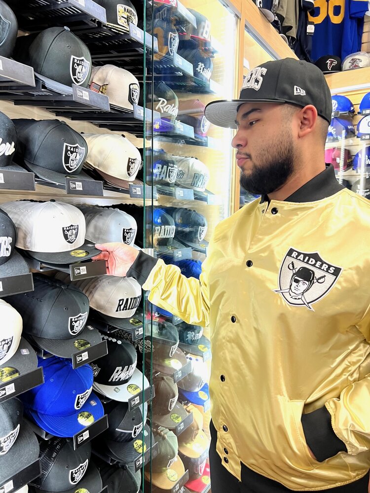 Mitchell and Ness Raiders M&N Fashion Lightweight Satin Jacket Gold