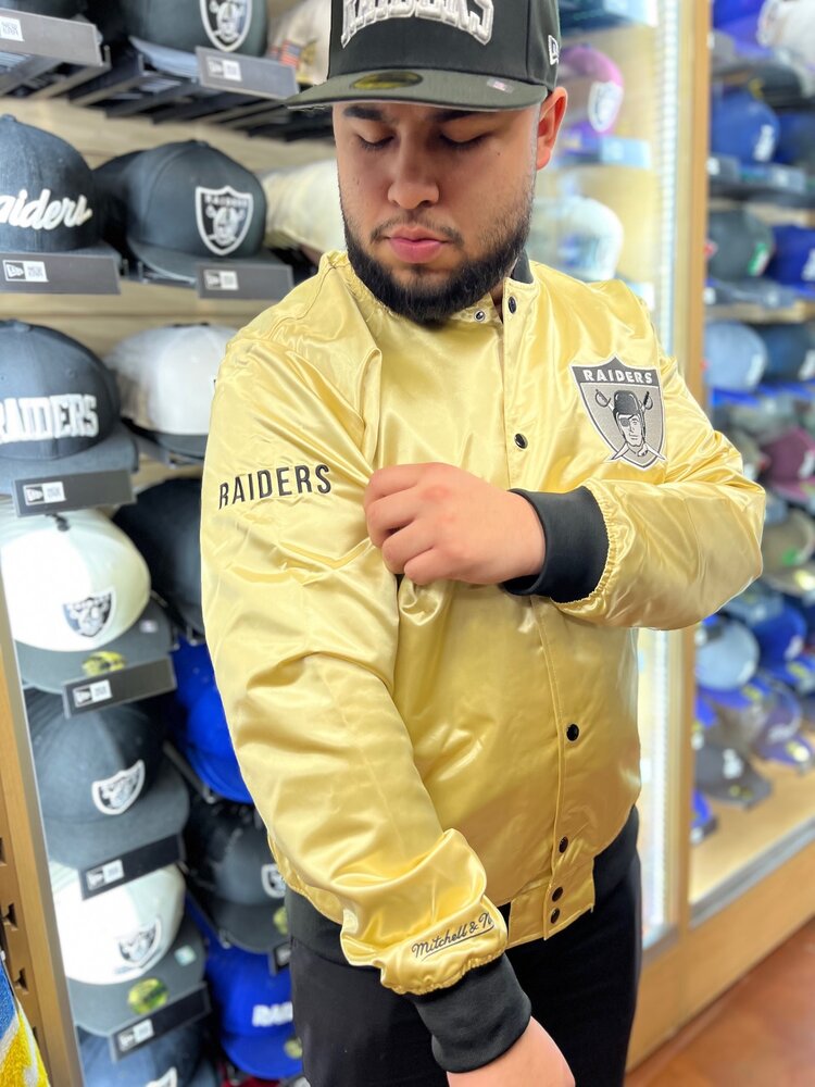 Mitchell and Ness Raiders M&N Fashion Lightweight Satin Jacket Gold