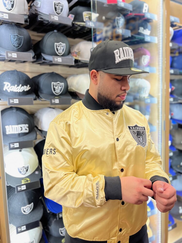 Mitchell and Ness Raiders M&N Fashion Lightweight Satin Jacket Gold