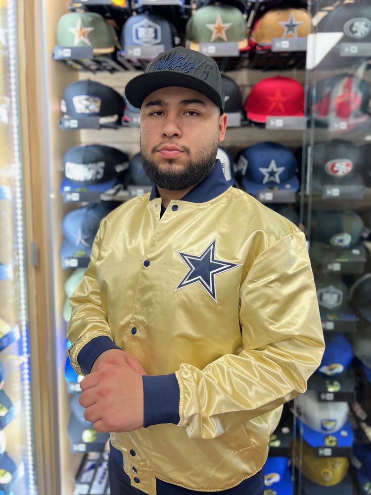 Mitchell and Ness Cowboys M&N Fashion Lightweight Satin Jacket Gold