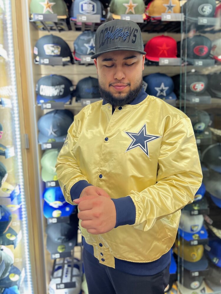Mitchell and Ness Cowboys M&N Fashion Lightweight Satin Jacket Gold