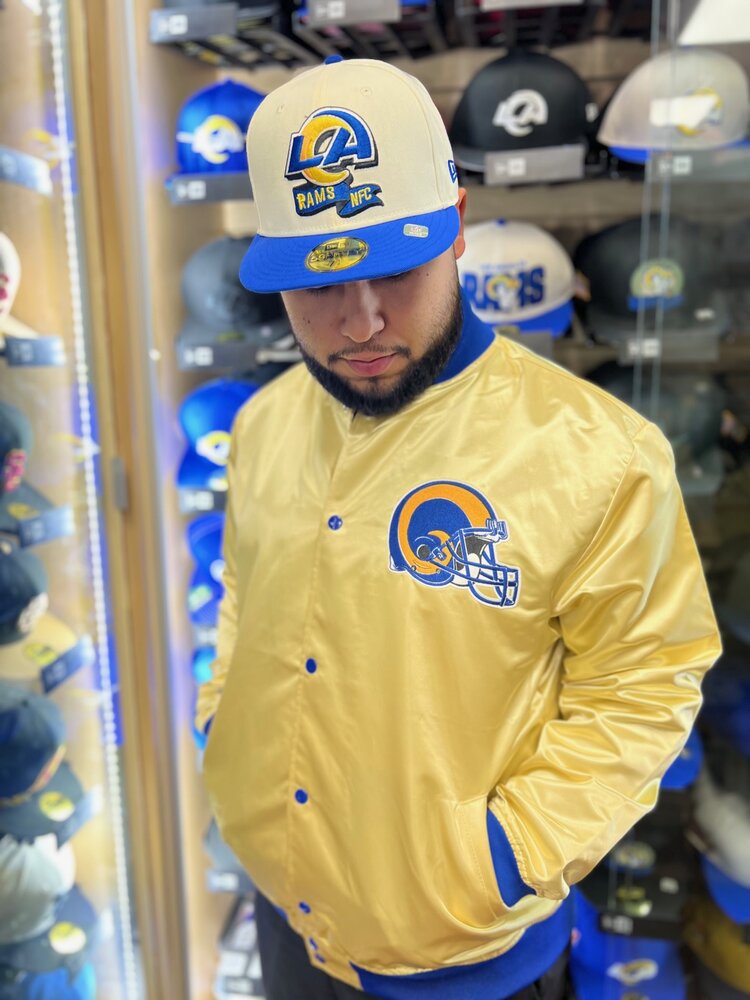 Mitchell and Ness LA Rams M&N Fashion Lightweight Satin Jacket Gold