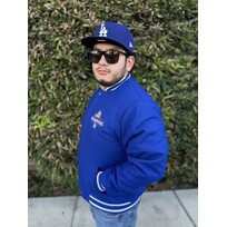 JH Design LA 2024 WS Champs Royal Button Snap Wool/Nylon Reversible Jacket