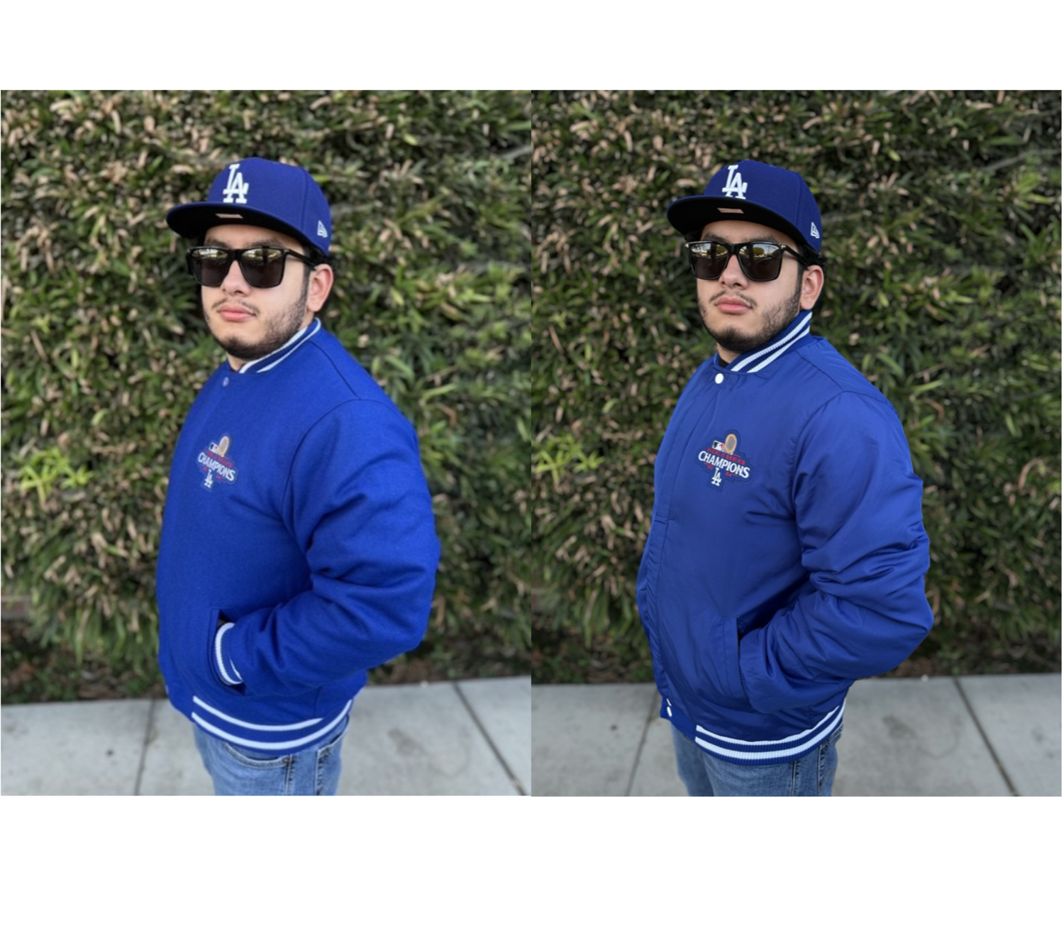LA 2024 WS Champs Royal Button Snap Wool/Nylon Reversible Jacket
