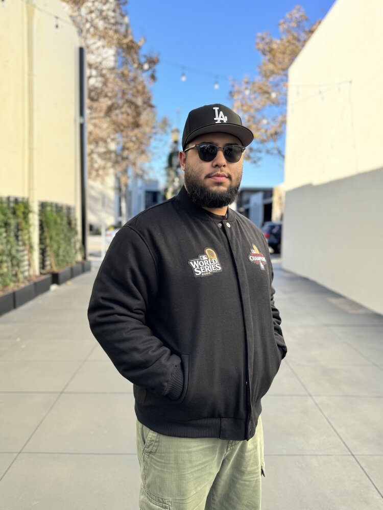 JH Design LA 2024 WS Champs Black Button Snap Wool/Nylon Reversible Jacket