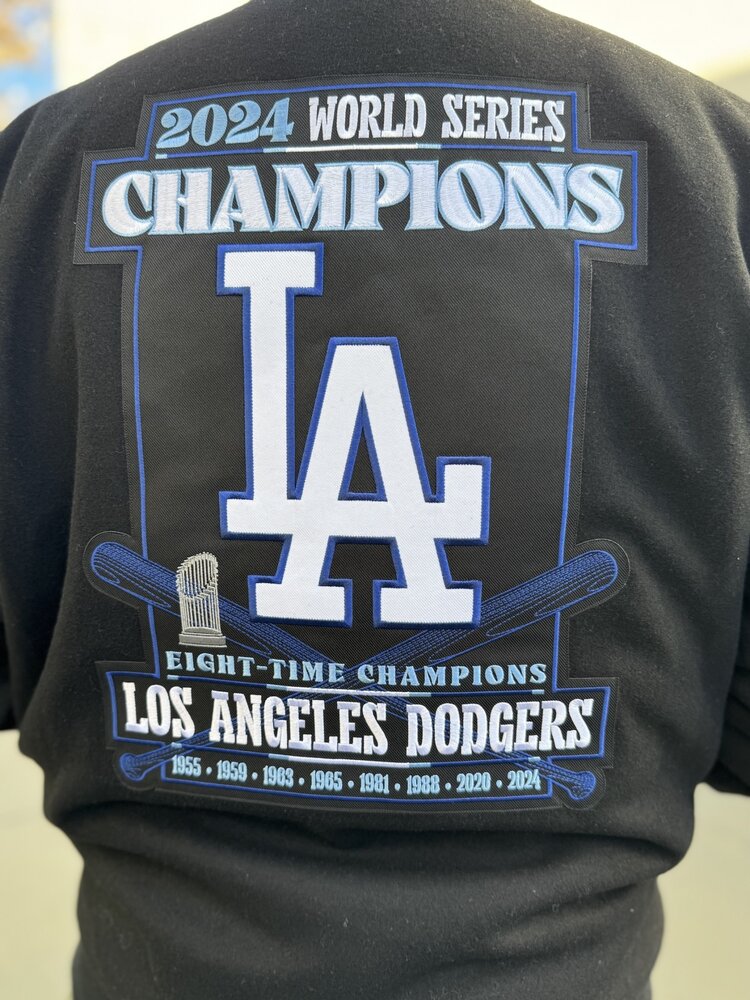 JH Design LA 2024 WS Champs Black Button Snap Wool/Nylon Reversible Jacket