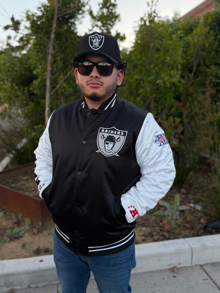 Mitchell and Ness Raiders M&N Origins Varsity Satin Jacket
