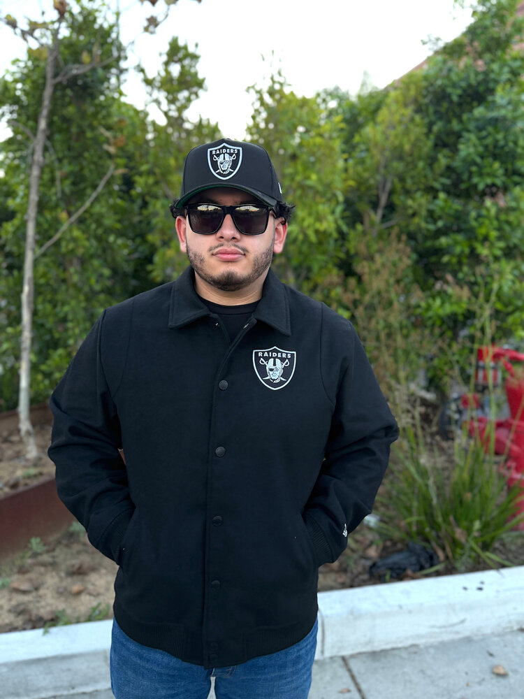 New Era Raiders Men's NE Varsity Wool Button Snap