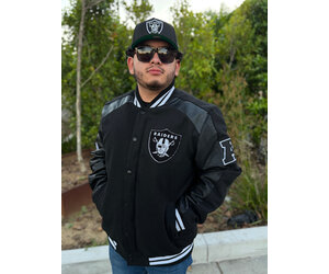 Raiders M Quick Snap Jacket - Black - The Locker Room of Downey