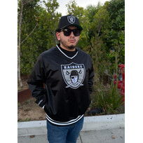 Mitchell and Ness Raiders Men's Mitchell & Ness Black Satin Pullover