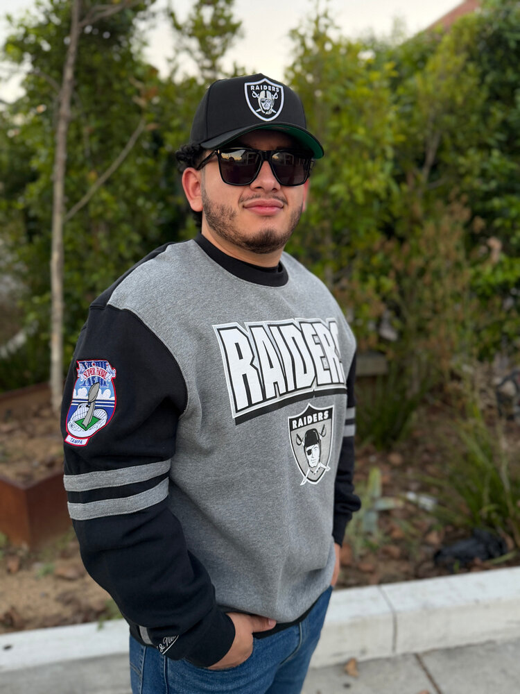 Mitchell and Ness NFL Raiders Men's M&N All Over Crew 2.0