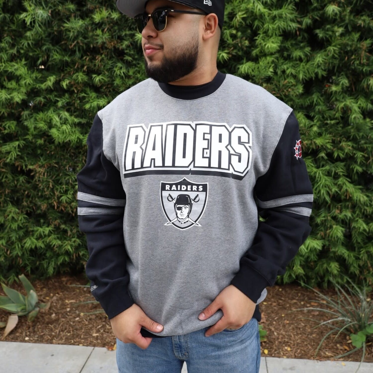NFL Raiders Men's M&N All Over Crew 2.0 - The Locker Room of Downey